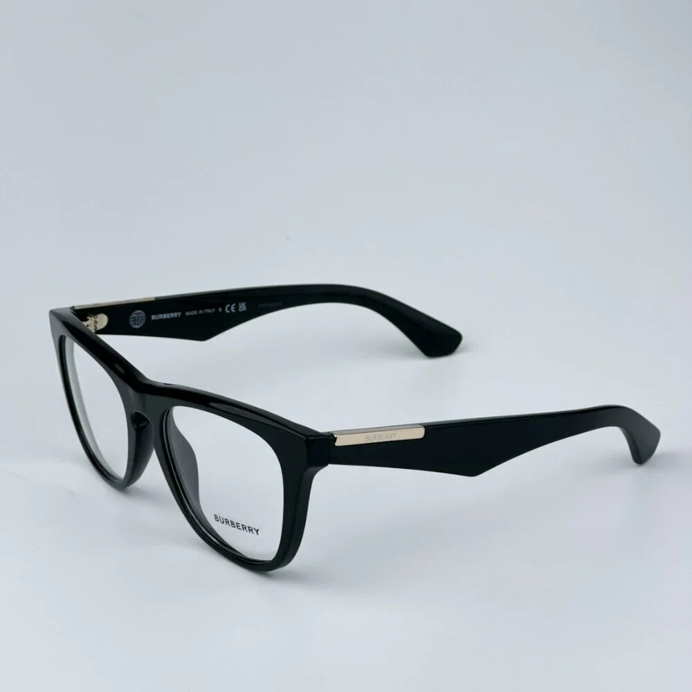 Burberry BE2409 3001 BRAND NEW Eyeglasses Black Square Unisex